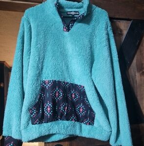 Cozy Turquoise Fleece Sweater